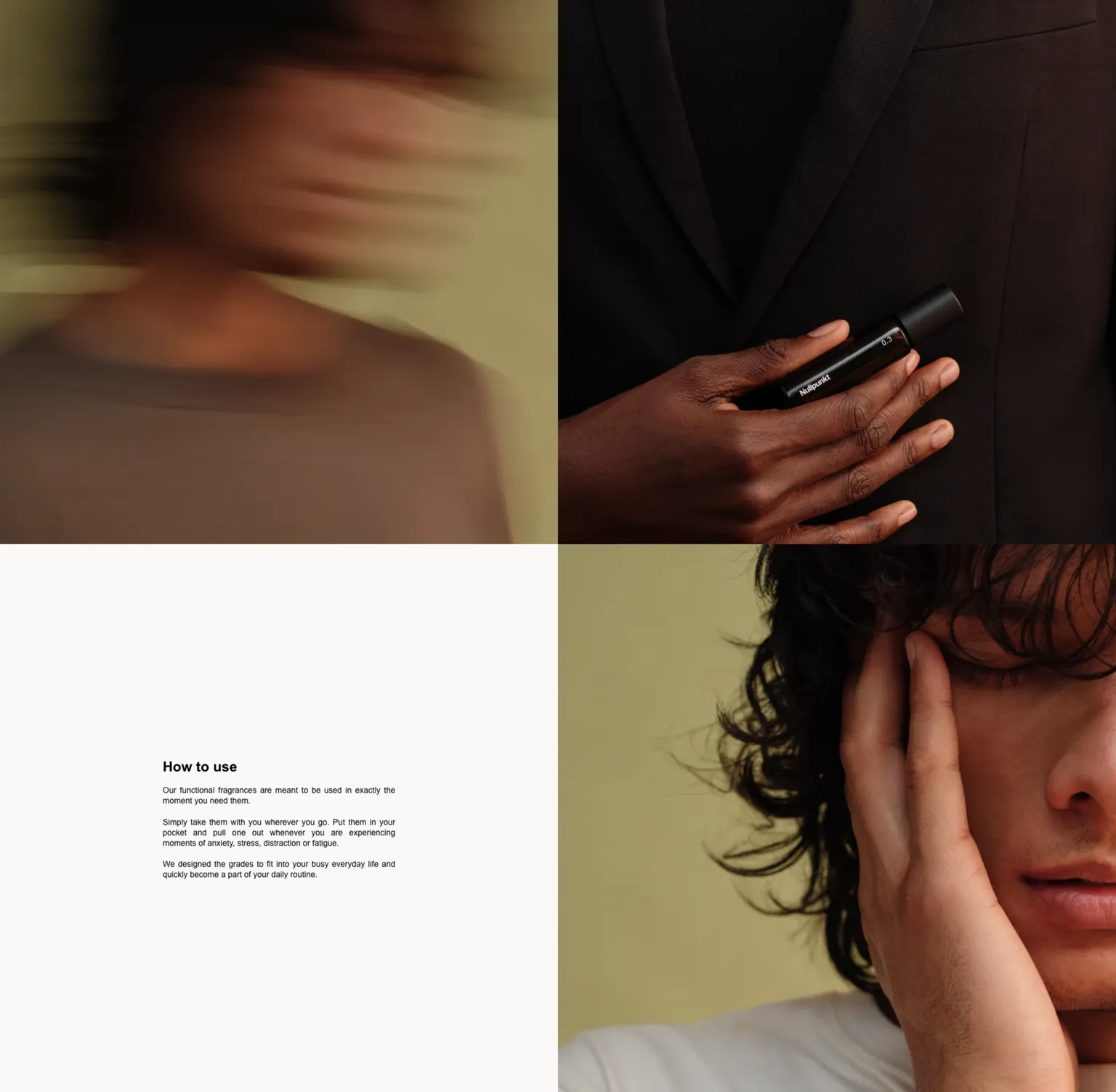 A section showing a grid of mood images