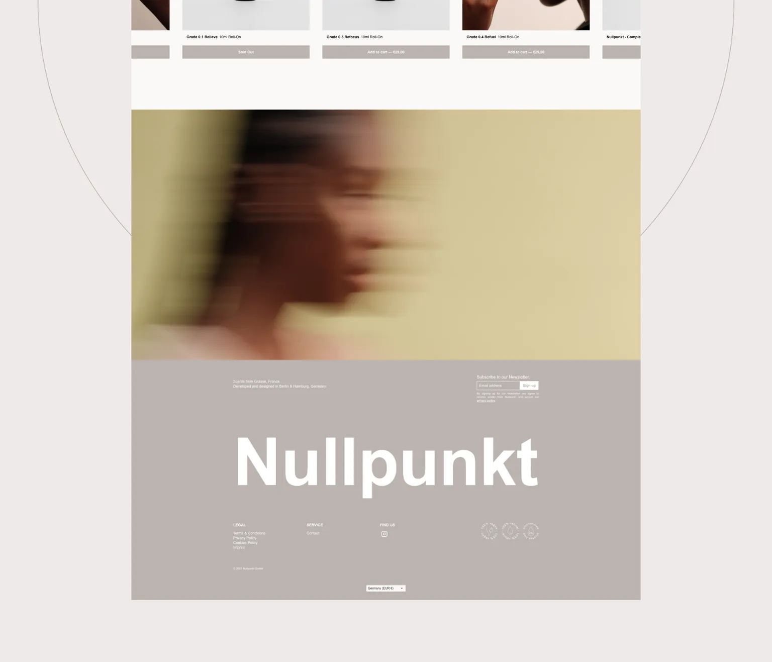 Lower part of the projects page